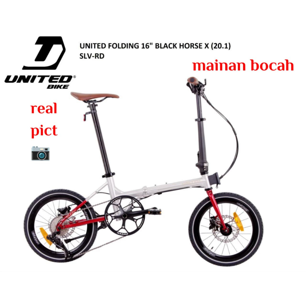 Sepeda lipat united united 16inch black horse x 20.1 terbaru sepeda lipat