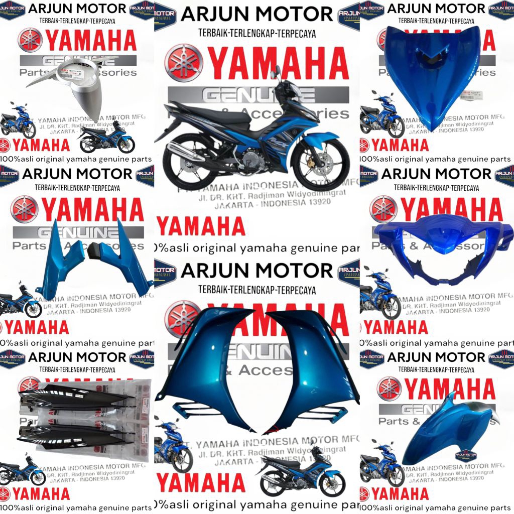 paket full body halus 10pc jupiter mx new 135 biru muda original yamaha