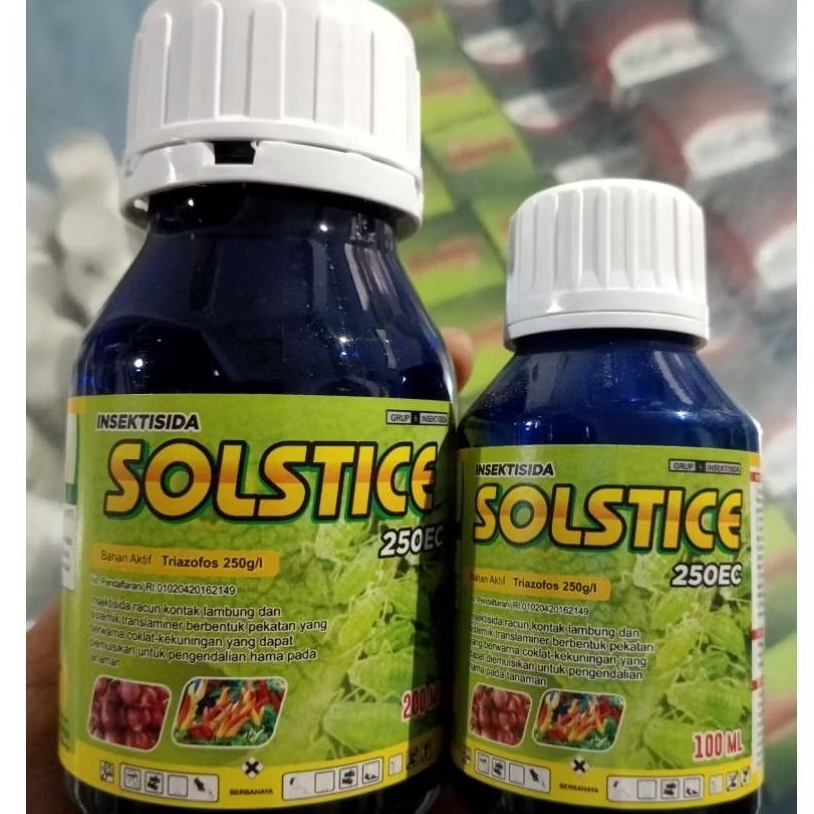 Insektisida SOLTICE 250EC Bahan aktif Triazofos 250g/l efektif untuk lalat buah dan ulat pada tanama