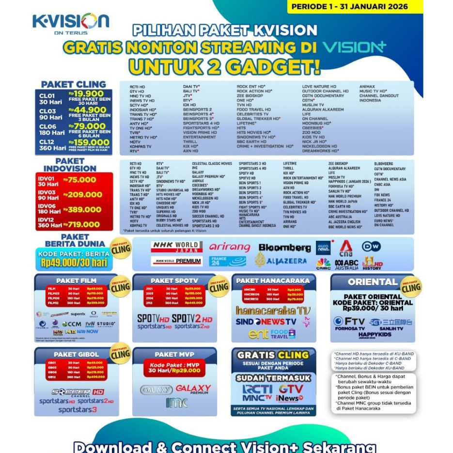 Paket Spotv K-Vision MotoGP Badminton [SPOTV1]