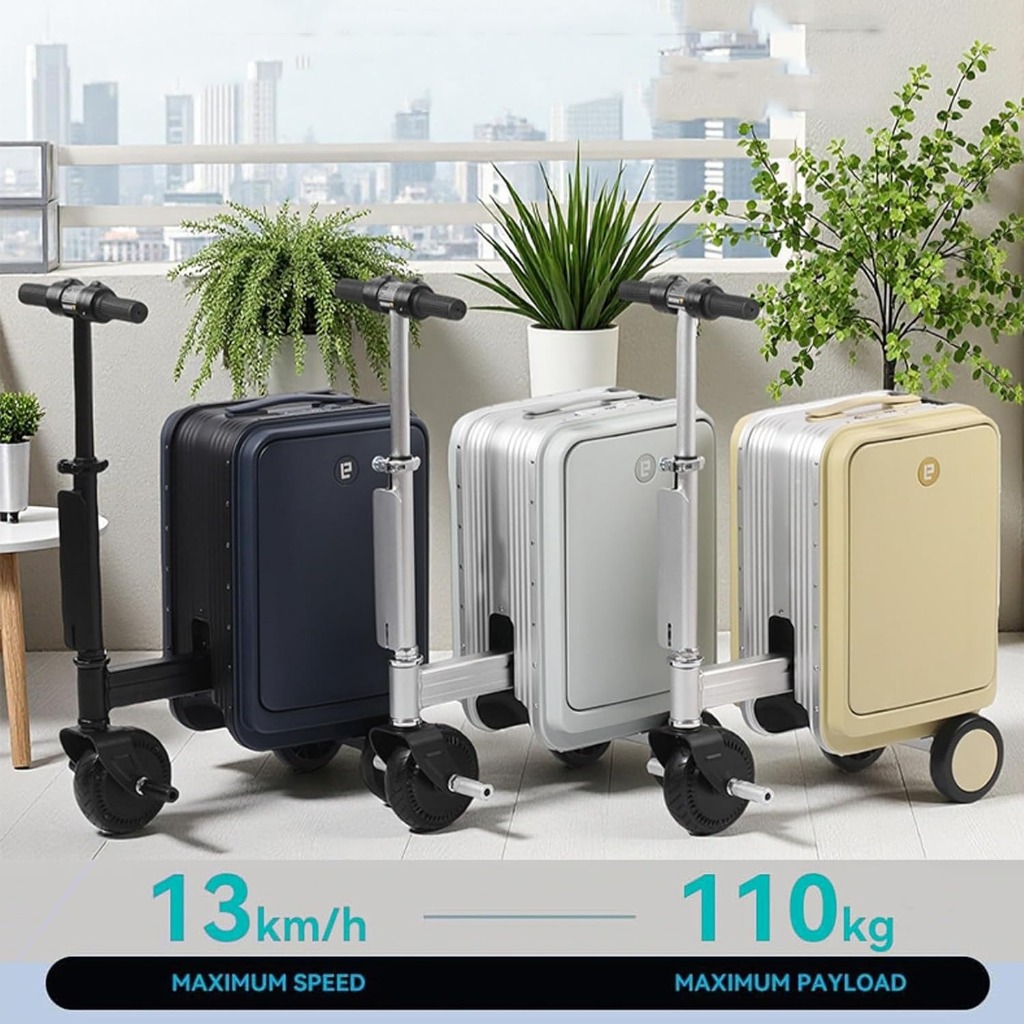 ELEClug Koper Skuter Elektrik Kabin Airwheel Style Luggage 20 Inch - S2 - Deep Blue