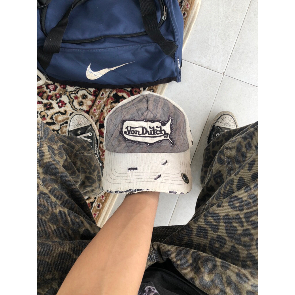 Vintage Von Dutch Corduroy Baseball Cap Damaged