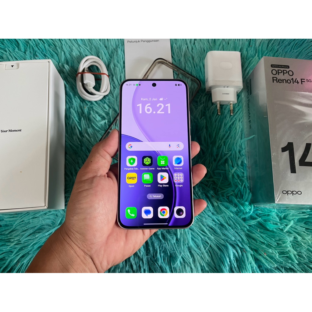 OPPO RENO 14F 5G 12/256 BEKAS ORIGINAL SECOND