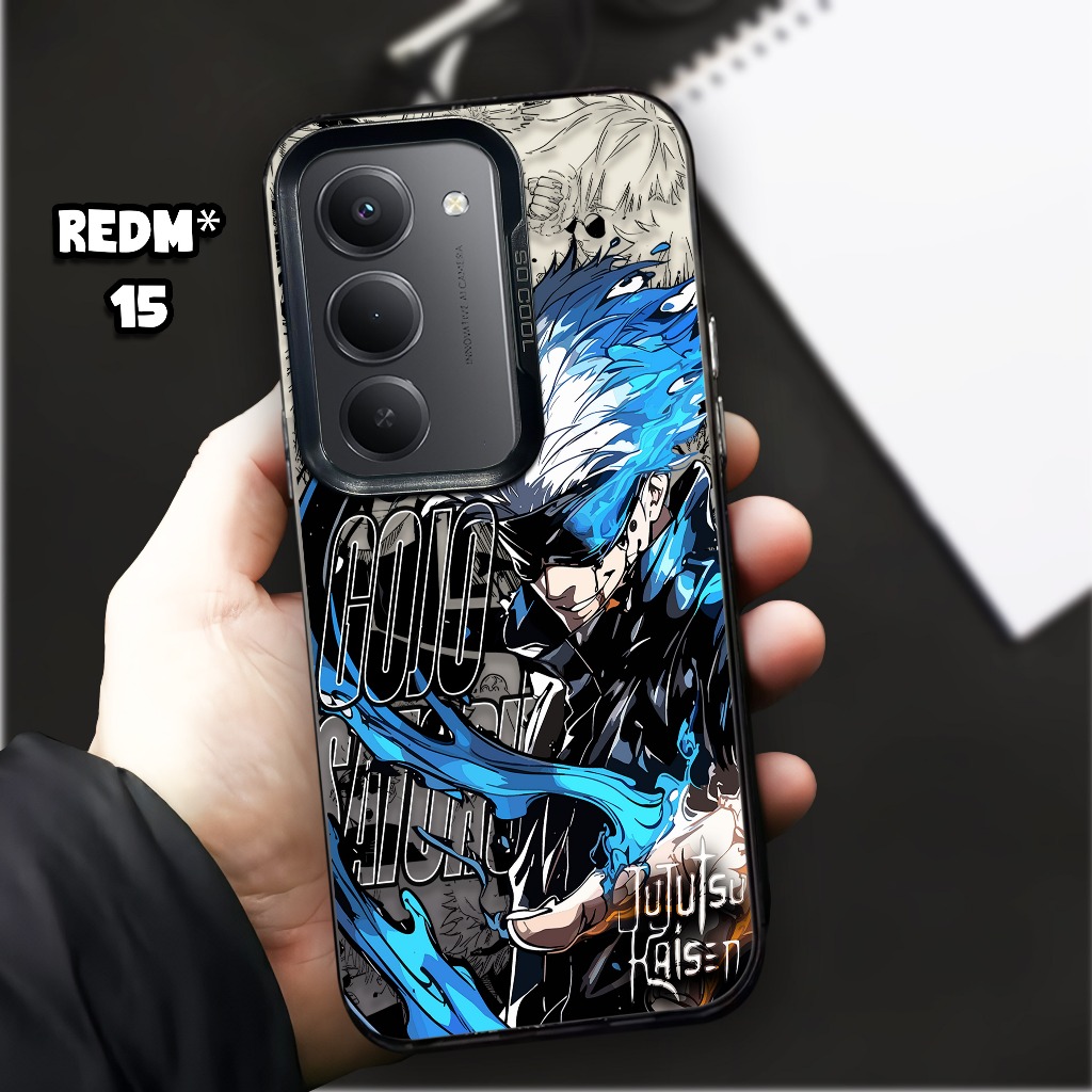 CASE IMD HOLOGRAM REDMI 15 - Motif JUJUTSU KAISEN - Casing hp HYBRID PLATE SO COOL PREMIUM