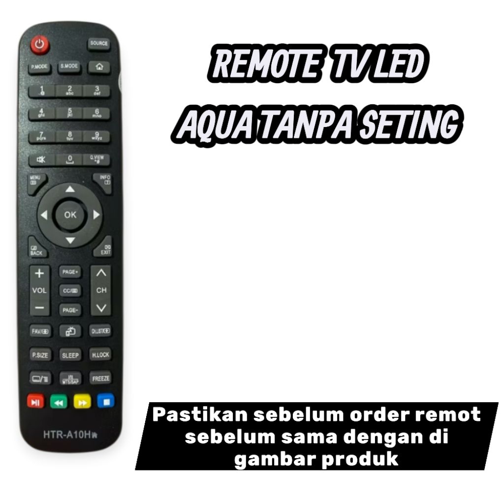 Remote tv led Aqua Remote tv aqua tanpa seting