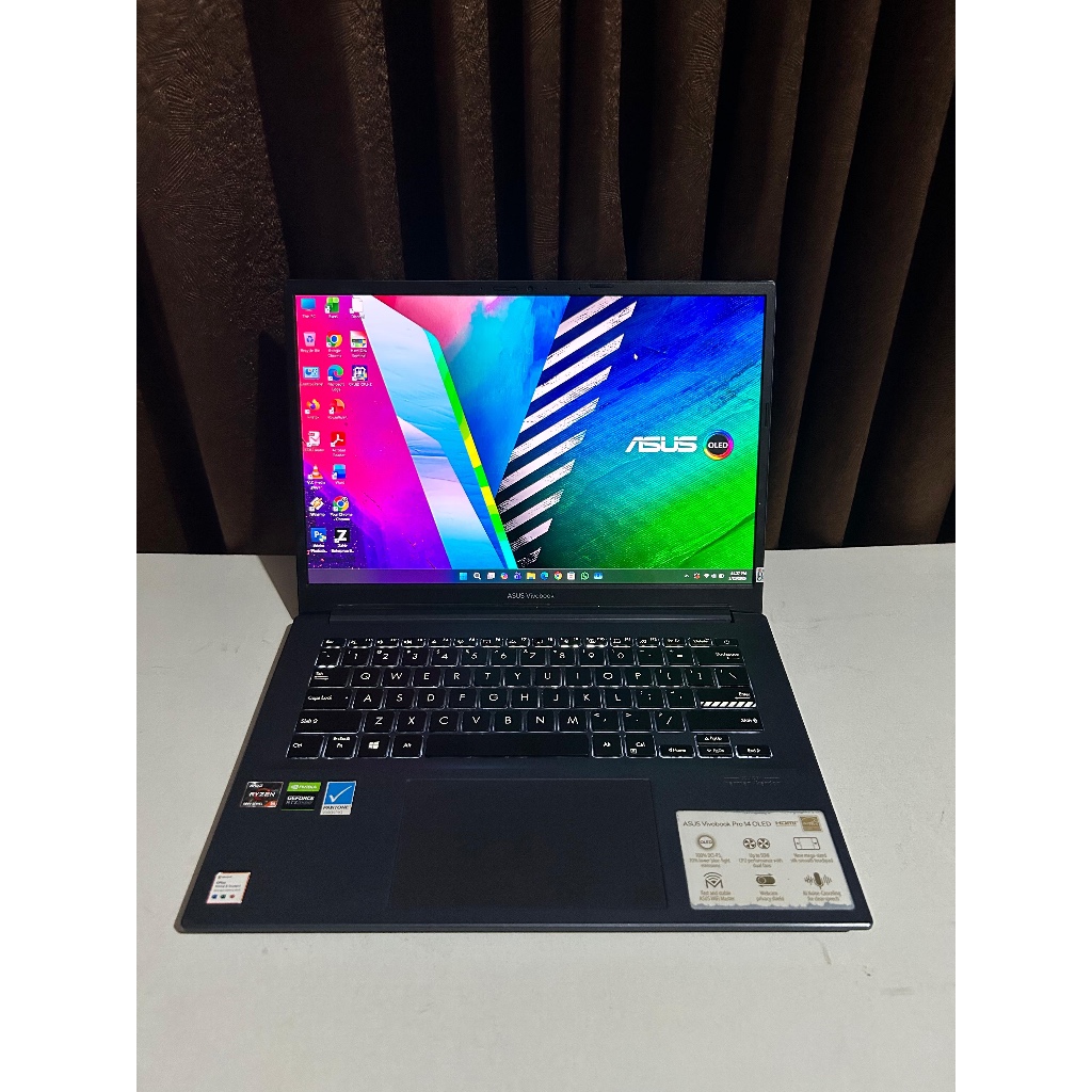 Laptop Ultrabook Asus Vivobook M3401QC OLED Amd Ryzen 5 5600H Ram 8/512gb Nvidia RTX 3050 Murah