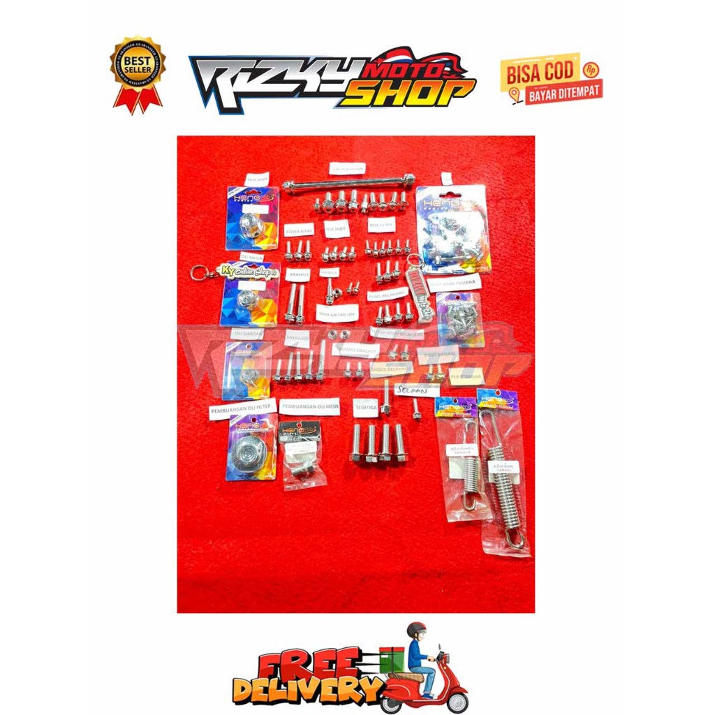 BAUT FULLSET 1 MOTOR MIO SERIES 125 M3 SOUL GT FINO X RIDE GEAR Z S GRANDE FAZZIO TAHUN 2018 - 2025 