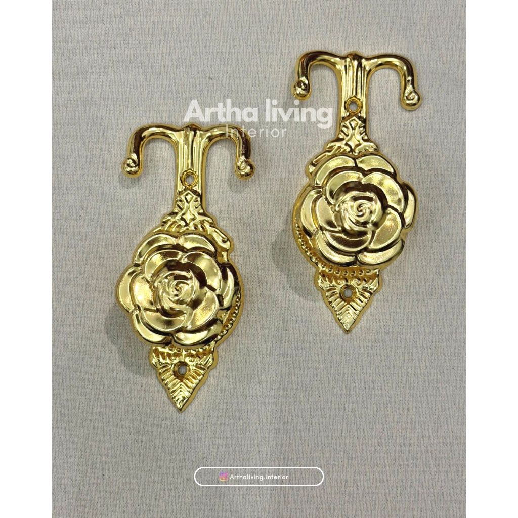 Hook Gorden Mewah Gold – Dekorasi Gorden Elegan Rumah