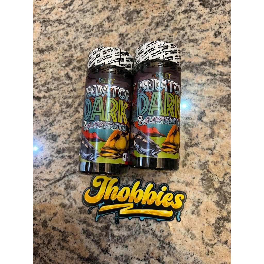 Elbarcafeed Pelet PREDATOR FISH Dark & Glow Booster 3MM pakan ikan Predator Pbass Catfish Masheer