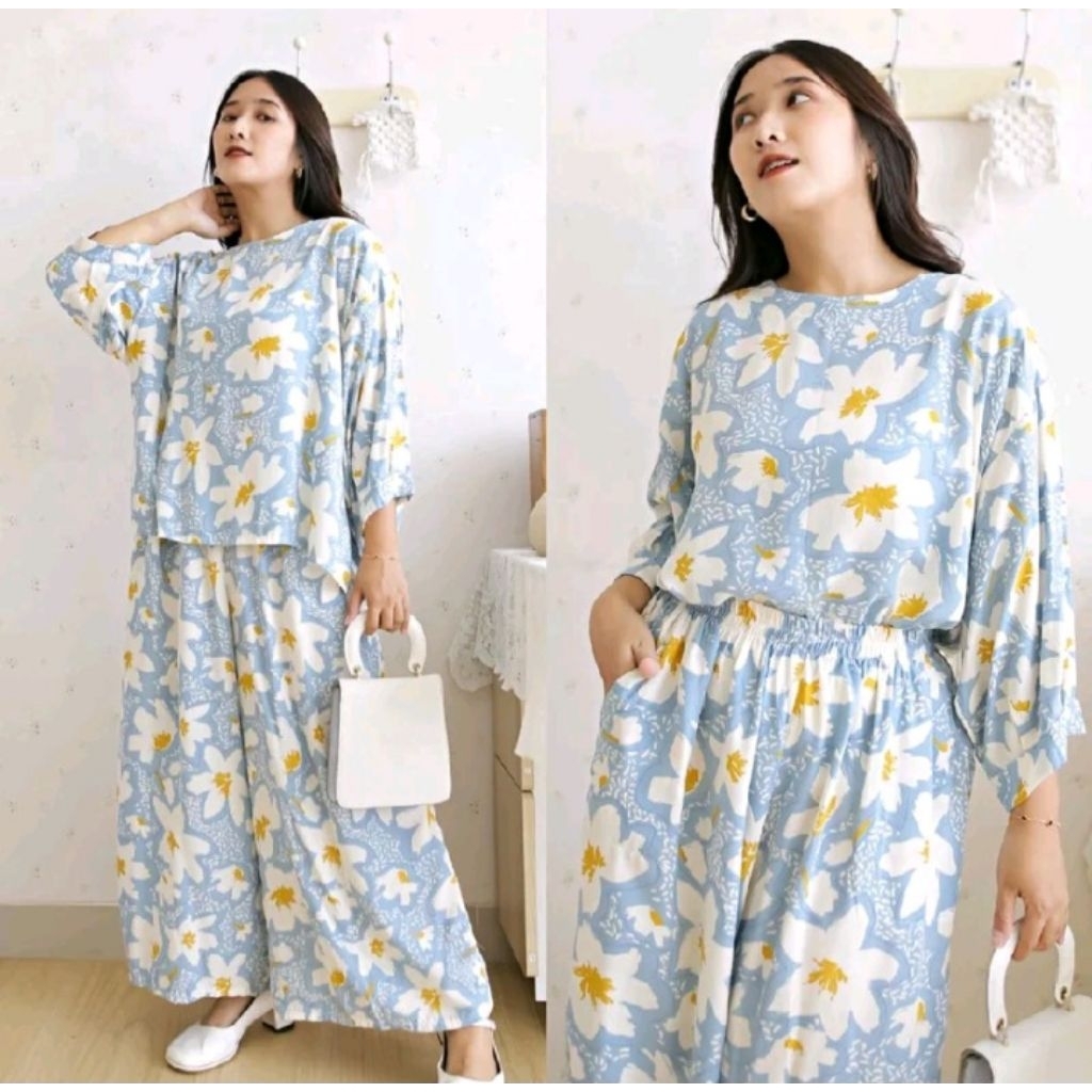 BAJU NAGITA SETELAN LENGAN 7/8 BAHAN KATUN RAYON