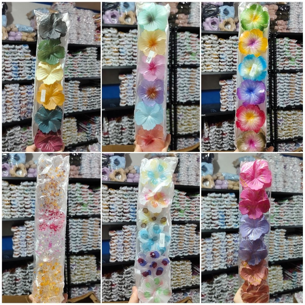 Promo 20 Ribuan Dapat 6 Pcs Jepit Rambut Bunga Kembang Sepatu 8 Cm