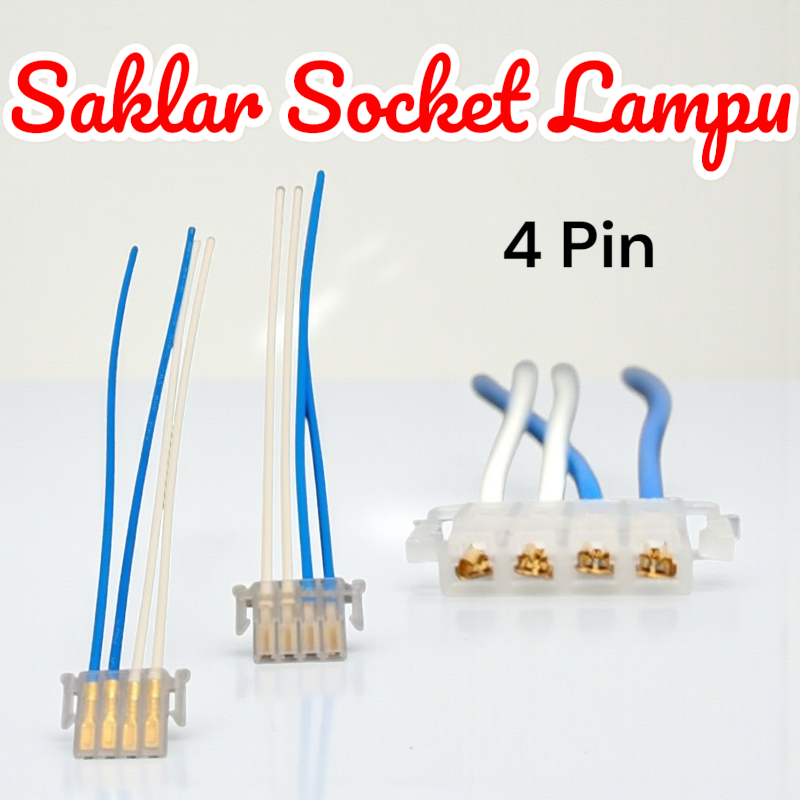 Socket Kabel Konektor ,Tombol Pass Beam , Lampu 4 Pin Pass Beam Dim , Soket
