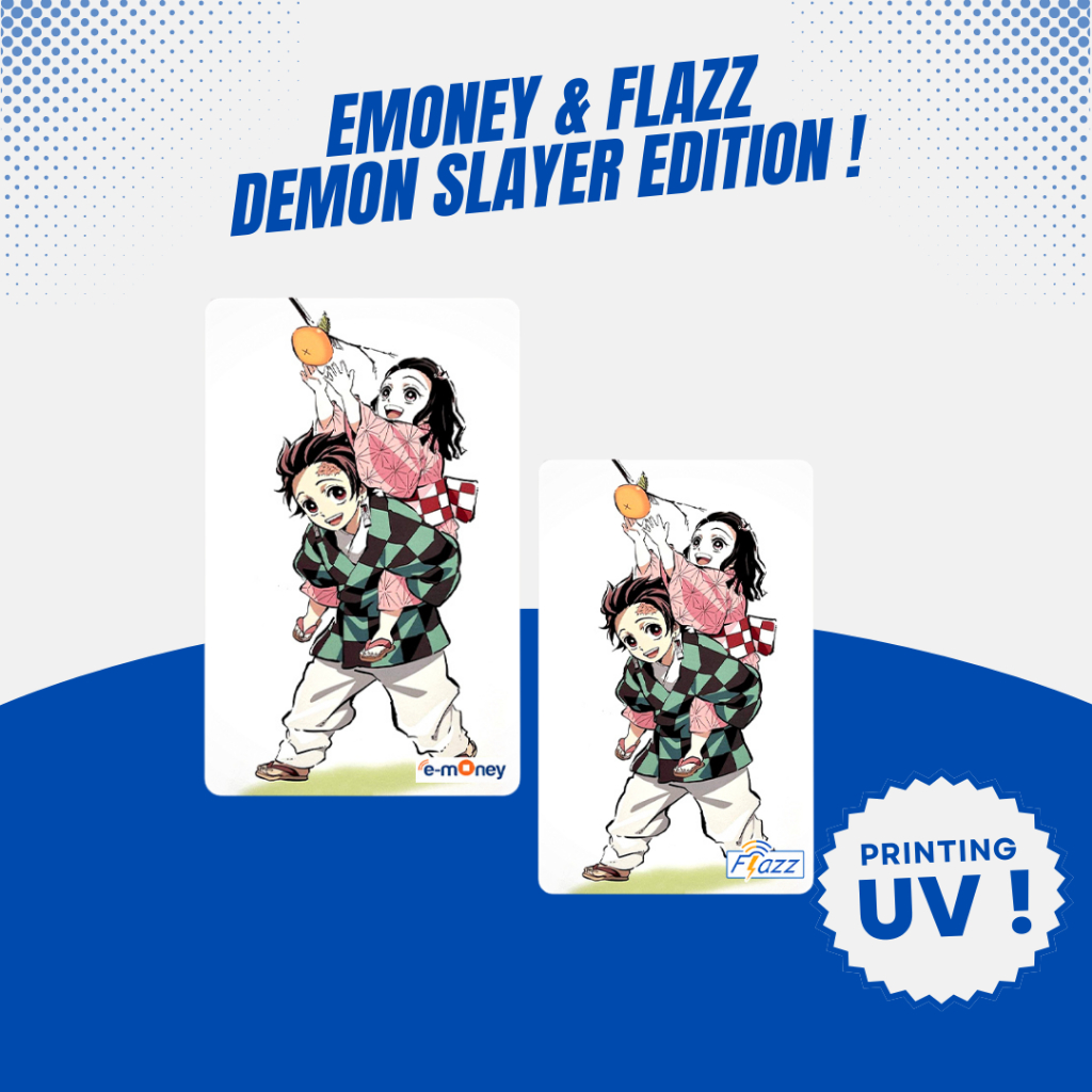 Kartu Koleksi Custom Etoll Emoney Flazz Edisi Tanjiro Nezuko Demon Slayer Kimetsu no Yaiba - Mandiri