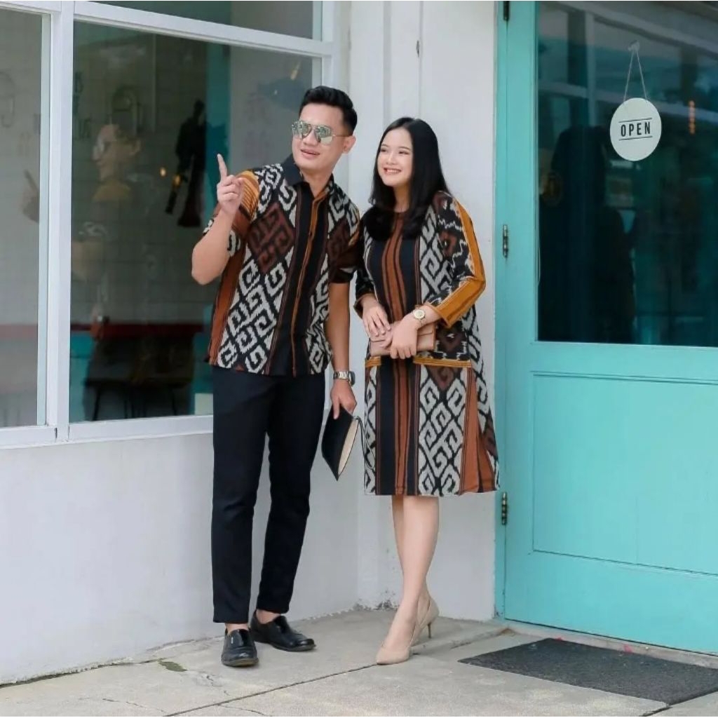 BAJU TENUN COUPLE TENUN TROSO DRESS CLARA KEMEJA CASUAL