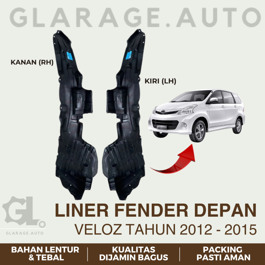 LINER FENDER DEPAN AVANZA VELOZ TAHUN 2012 2013 2014 2015 EMGI
