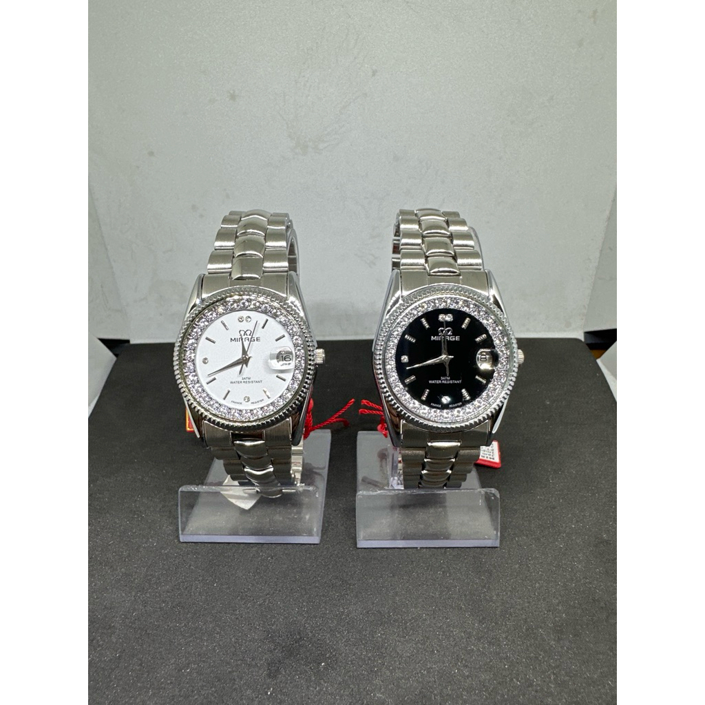 Jam Tangan Mirage Permata “1579” Rantai Silver (Original)