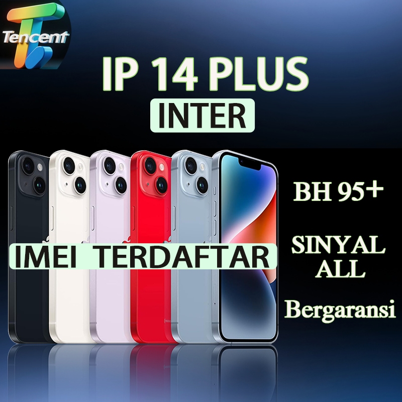 iPhone 14 Plus  IMEI Terdafta  128GB/256GB second inter like new original bekas fullset