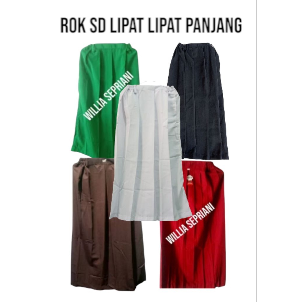 rok merah SD panjang / rok hijau mda panjang / rok Pramuka SD panjang / rok putih SD panjang / rok h