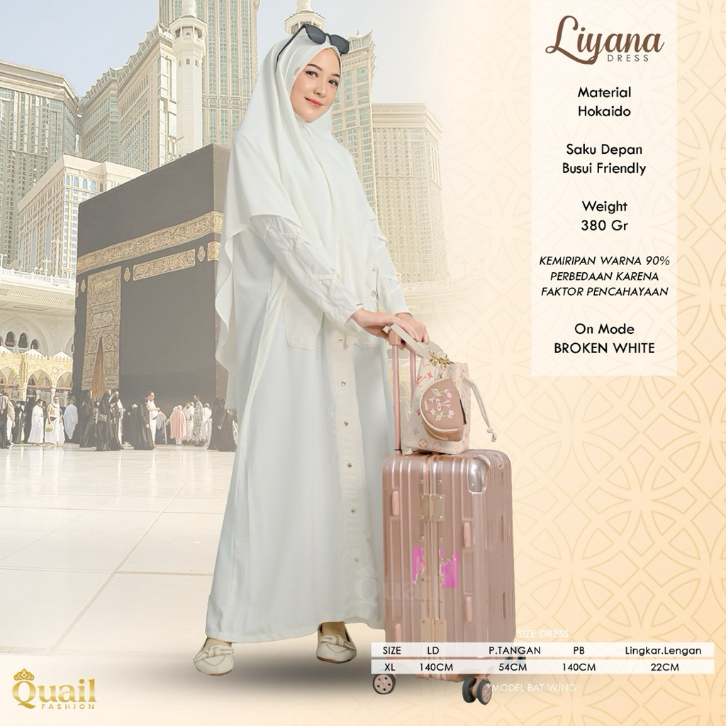 Quail Hijab - LIYANA EXCLUSIVE DRESS ORI QUAIL | GAMIS DEWASA BUSUI FRIENDLY | ORIGINAL QUAIL HIJAB