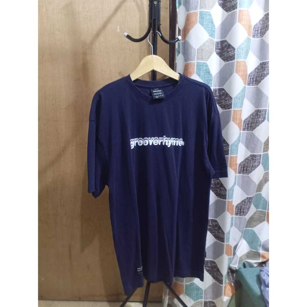 Groove Rhyme-Kaos Katun Brand g.rhyme Warna Navy Unisex