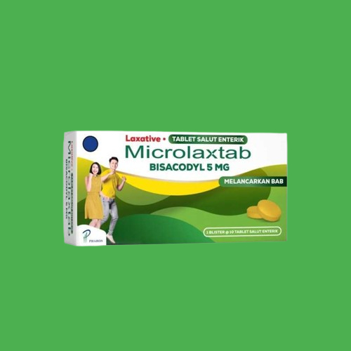 MICROLAXTAB bisacodyl 5mg 10's Tablet Pharos Obat Sembelit
