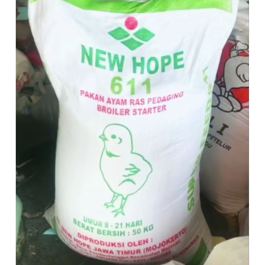 Pakan ayam 611#new hope starter pedaging 1 kg