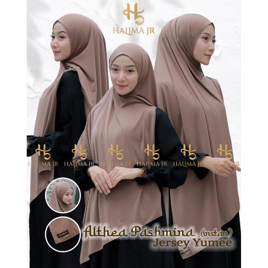 HALIMA _ HIJAB INSTAN / PASHMINA INSTAN SYAR'I ALTHEA BAHAN JERSEY