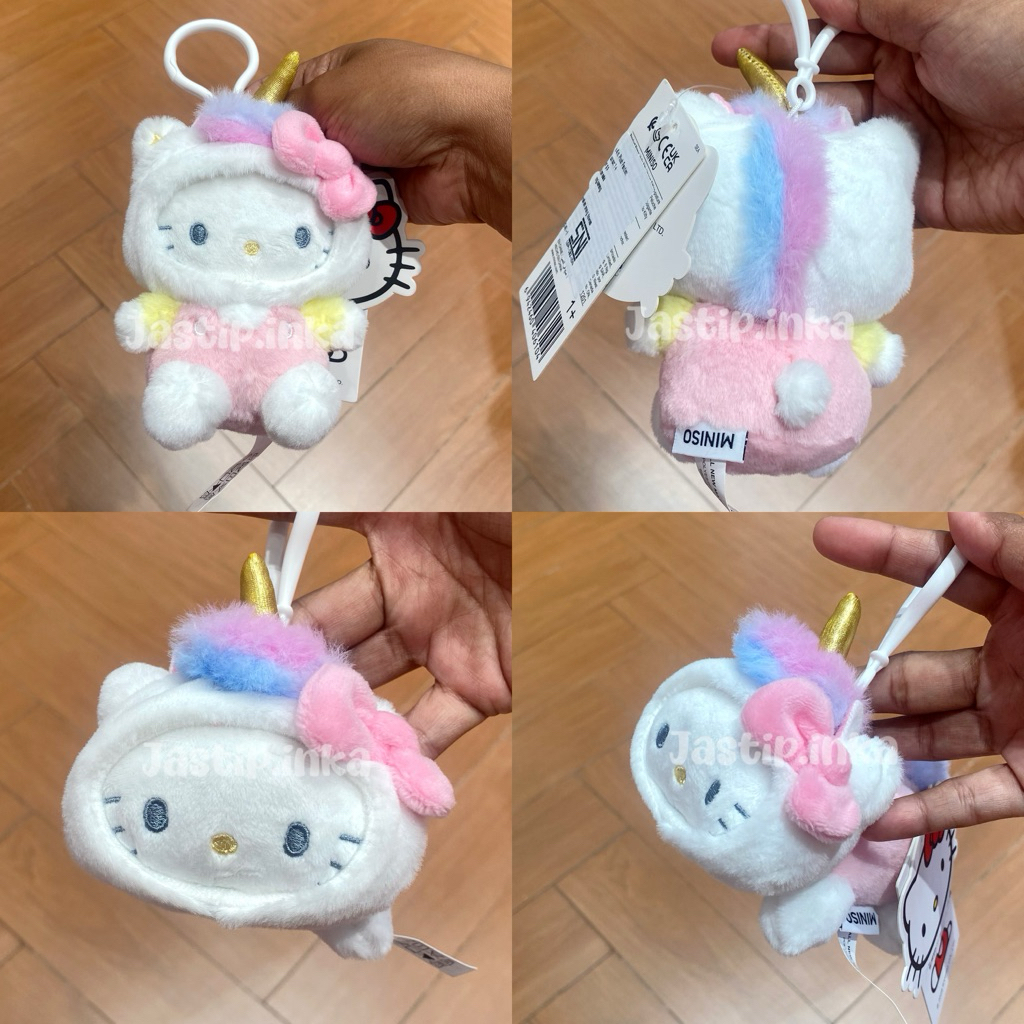 Miniso x Hello Kitty - Keychain plushie Hello Kittu Unicorn Miniso