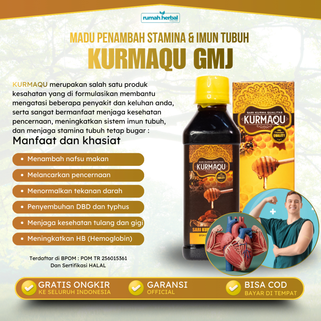 KurmaQu Sari Kurma – Penambah Stamina & Imun Tubuh Suplemen Multivitamin & Mineral – Vitamin Harian 