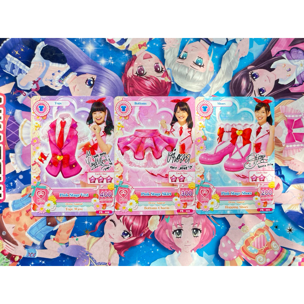 Kartu Aikatsu Pink Stage Set Versi JKT48 Cindy Yuvia Yupi Ratu Vienny Fitrillya Viny Jennifer Hanna 