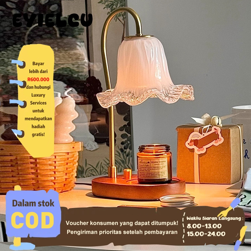 EyreMeleleh Lilin Lampu Kreatif Kecil Lampu Aromaterapi Lilin Aroma Meleleh Lilin Lampu Hangat Lampu