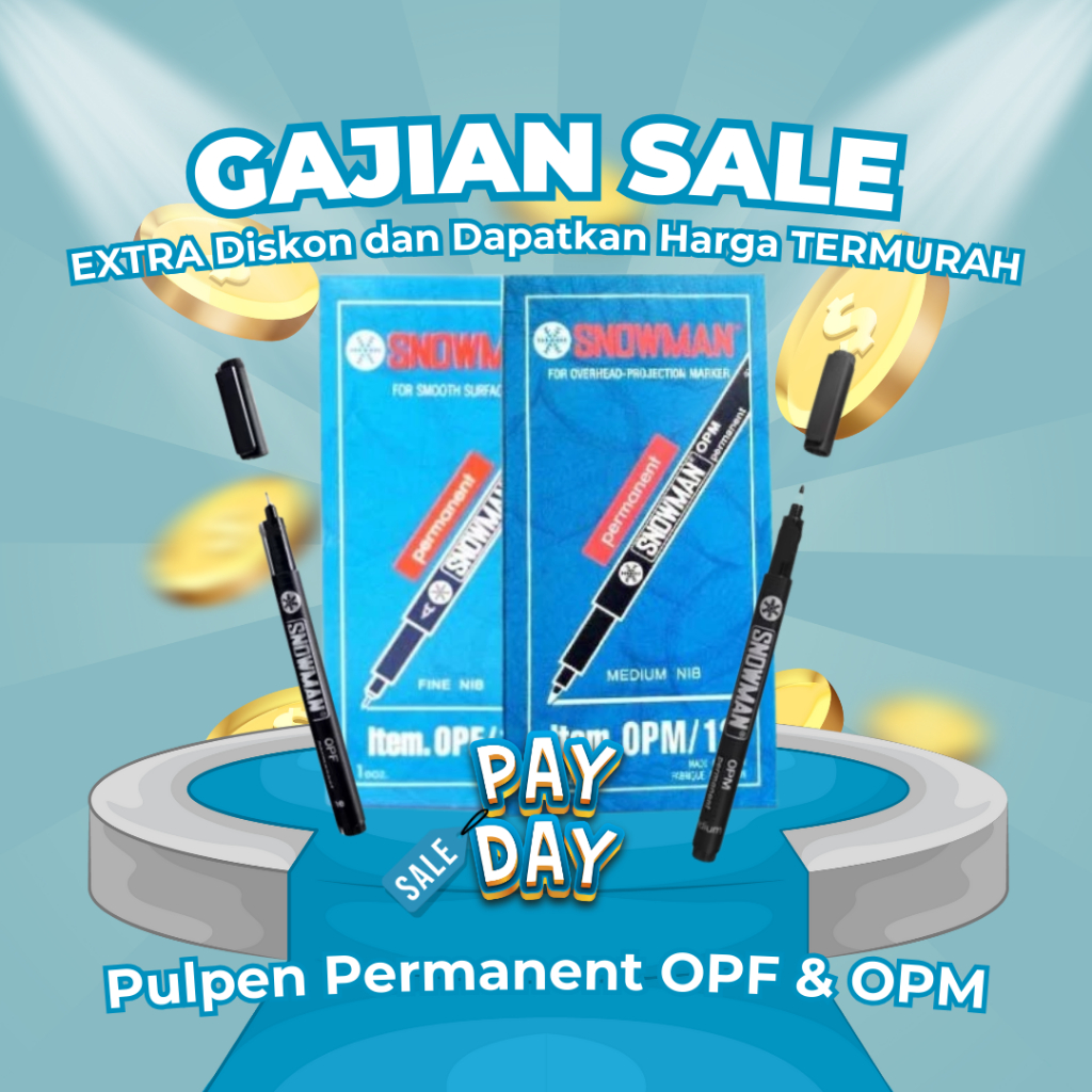 SNOWMAN - PULPEN OPF OPM PERMANEN / PENA FT 700 DRAWING /PENA FT 700 KALIGRAFI /SPIDOL PERMANEN ORIG