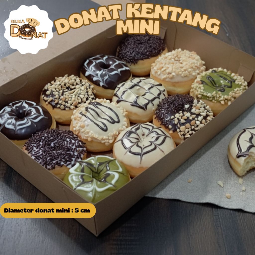 donat kentang mini/donat mini isi 12 pcs