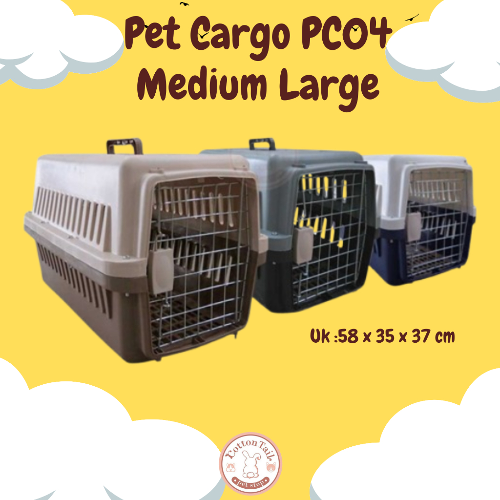 Pet Cargo PC04 Medium Large 58x35x37 cm / Pet Cargo Pet Travel Kandang Hewan Peliharaan Pet Cargo Me