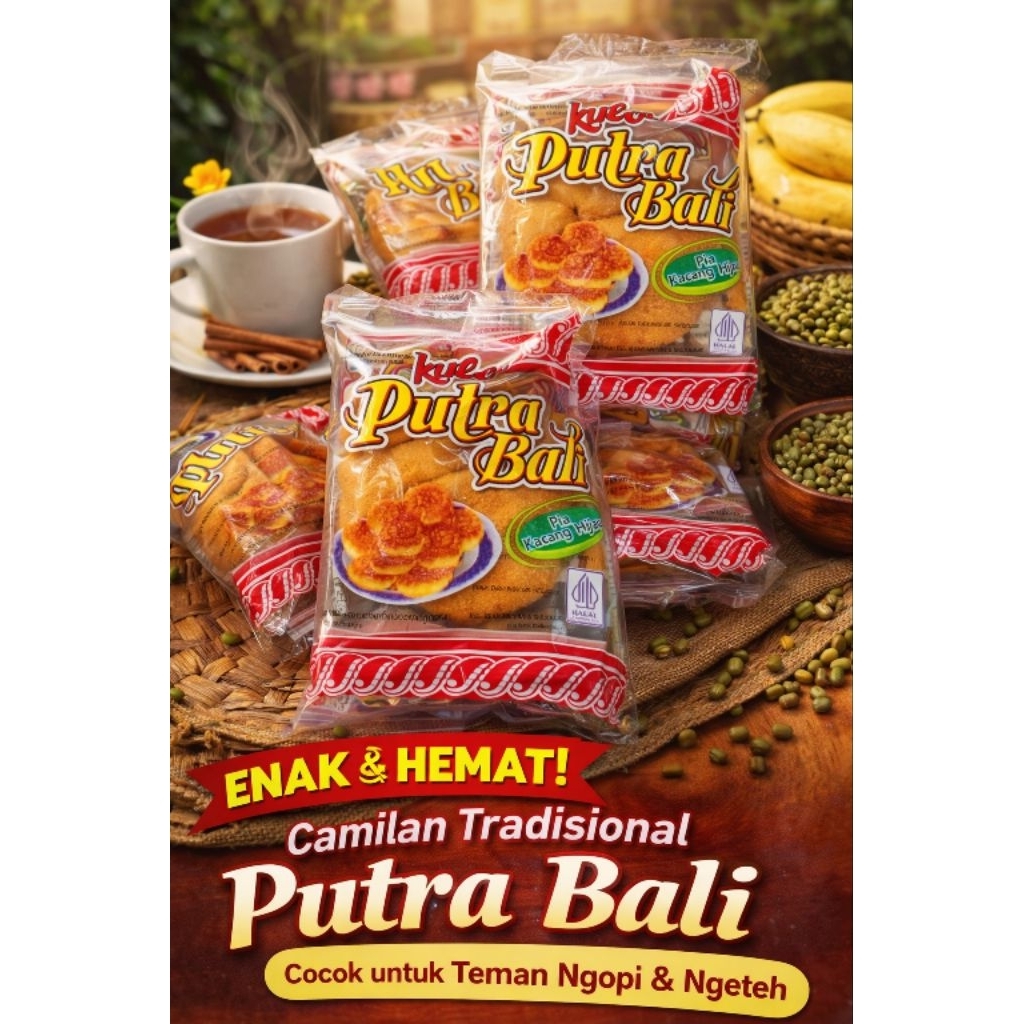 KUE CETAK PUTRA BALI(kacang hijau)1pack isi10bungkus