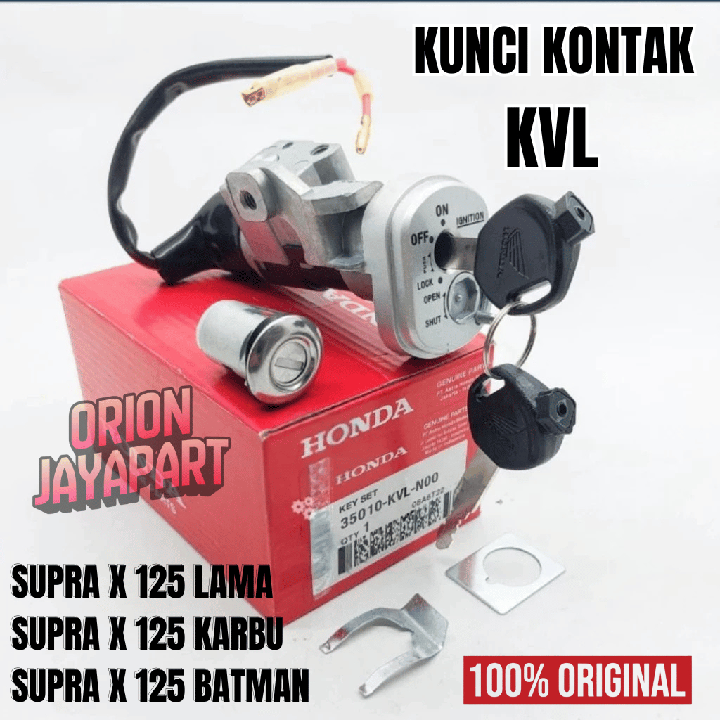 ORIGINAL Kunci Kontak + Jok KVL Key Set Honda Supra X 125 Lama Supra X 125 Karbu Supra X 125 Batman