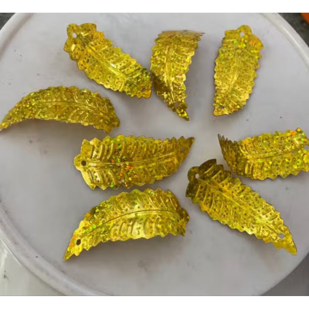 Manik Ramboci Daun Pisang / Daun Pajang emas silver