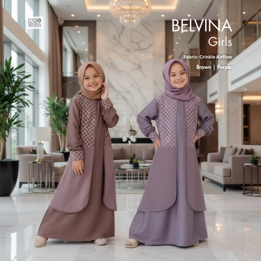 Endomoda Gamis Dress Anak Perempuan Belvina