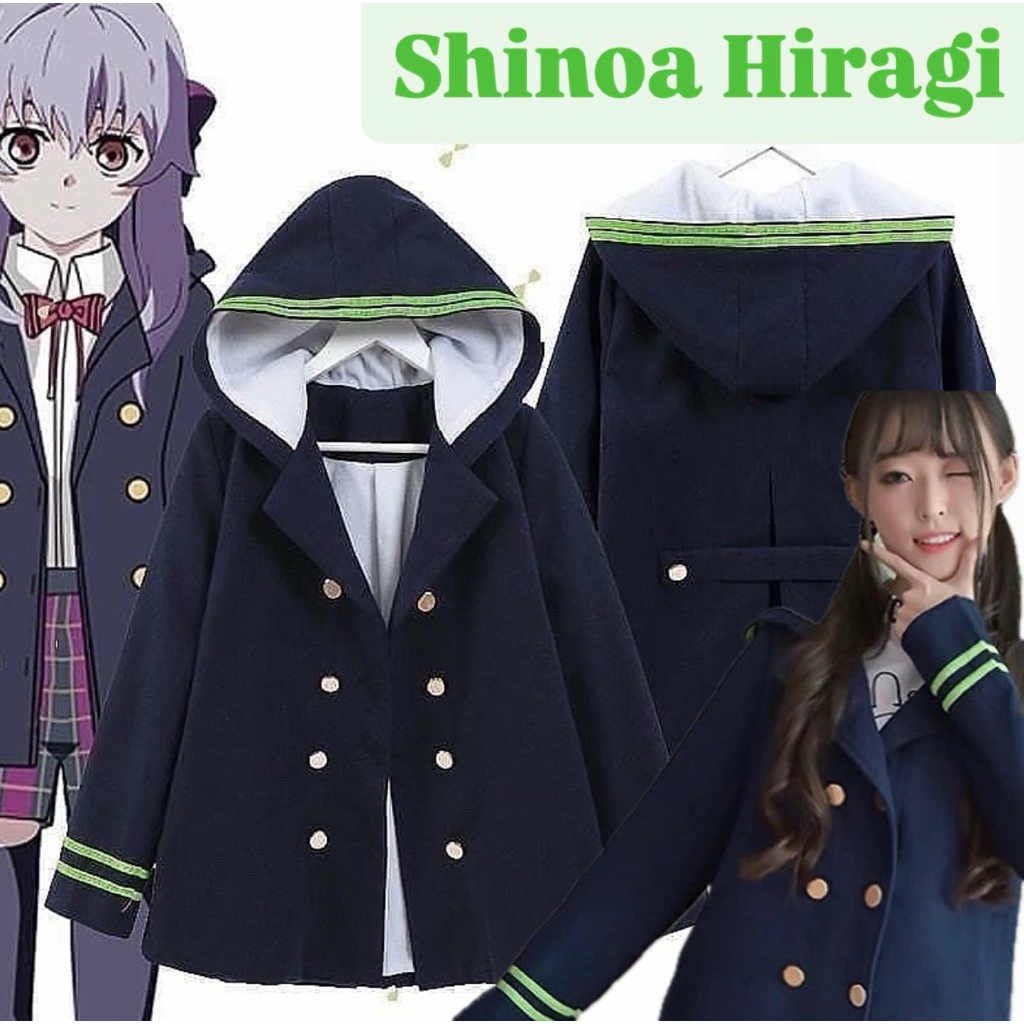 Shinoa Hiragi Jacket Cosplay Anime Navy