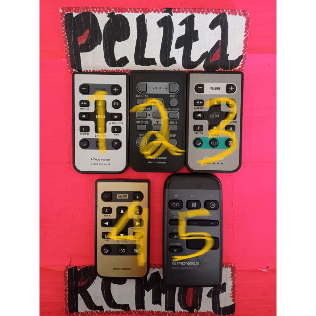 REMOTE REMOT PIONEER HEAD UNIT ORIGINAL TERLENGKAP