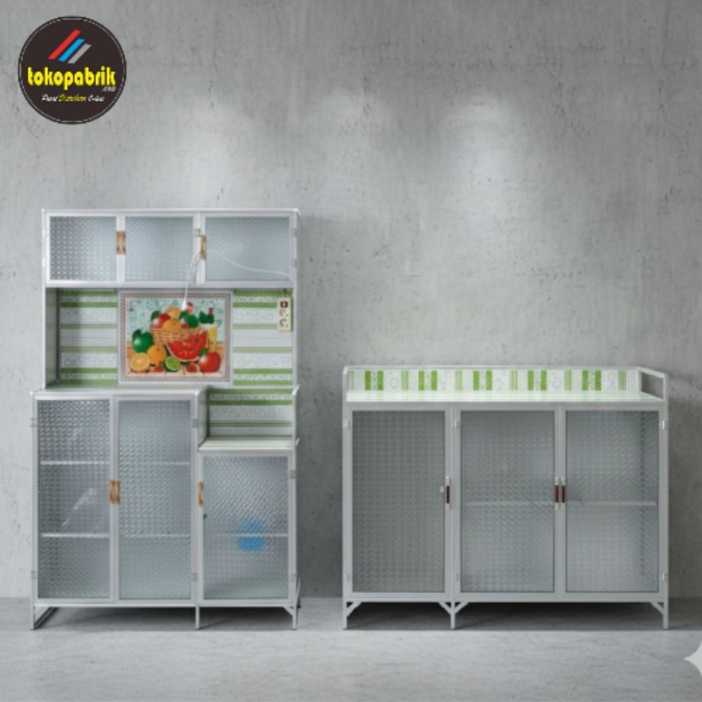 Rak piring alumunium rak piring 2pintu rak piring 3pintu rak dapur lemari dapur rak piring kramik ra