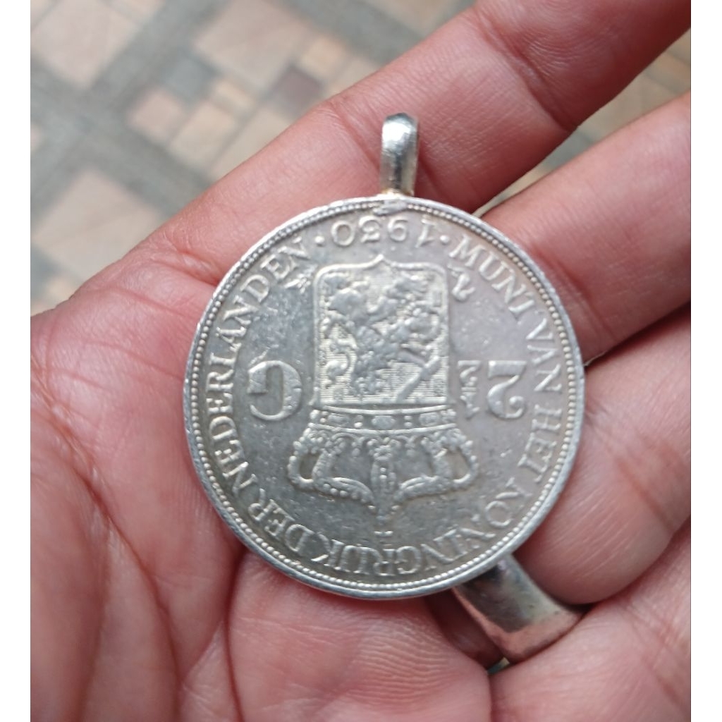 koin perak wilhelmina 2 1/2 G asli