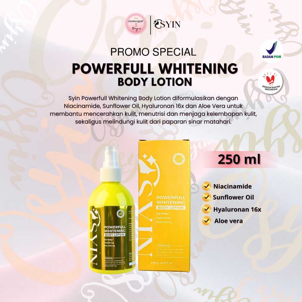Osyin Glow Powerfull Whitening Body Lotion (250ml)