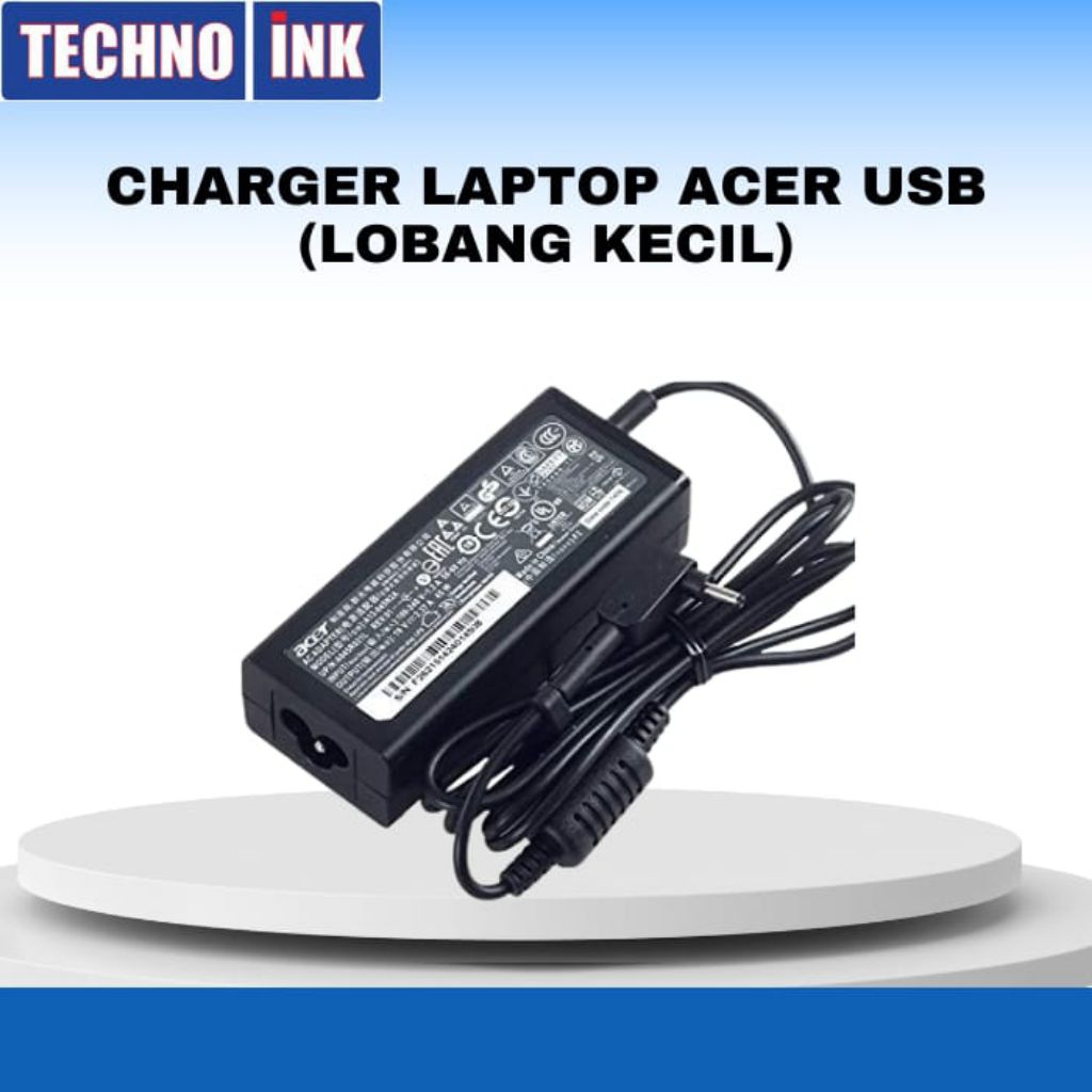 CHARGER LAPTOP ACER USB ( LOBANG KECIL )