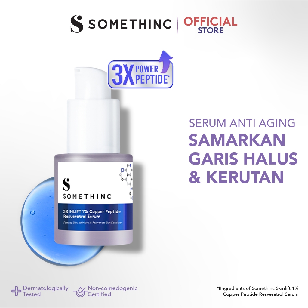 SOMETHINC SKINLIFT 1% Copper Peptide Resveratrol Serum anti-aging dengan 3x Power Peptide - anti-agi