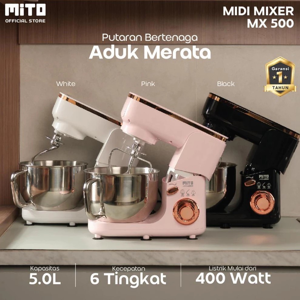 Stand Mixer Mito MX 500 5 Liter Mixer Berdiri Mito Jumbo Adonan Kue MX-500 Mixer Mito 5 L