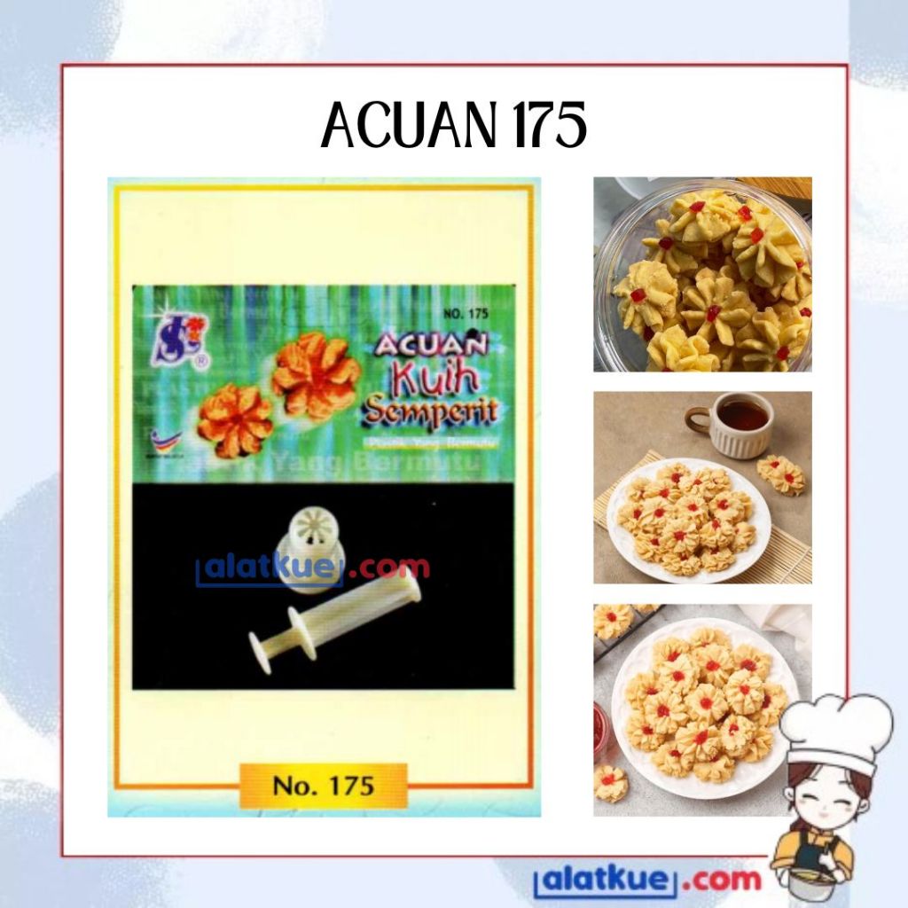 Sinlian Cetakan Semprit Bunga 175 Acuan | cetakan kue kering kue semprit sagu keju kue mawar acuan 1