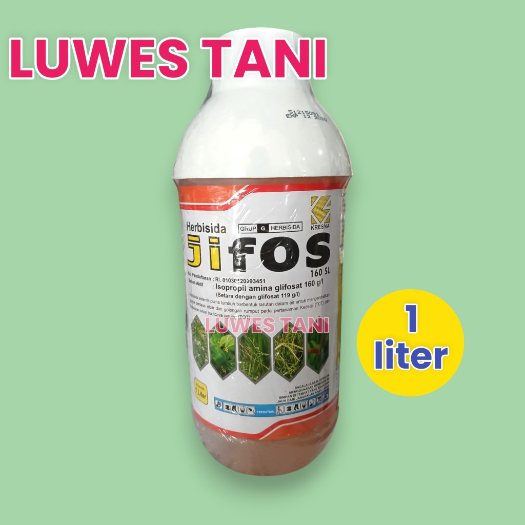 Herbisida Jifos 160 SL 1L (1Liter) sistemik purna tumbuh daun lebar dan sempit