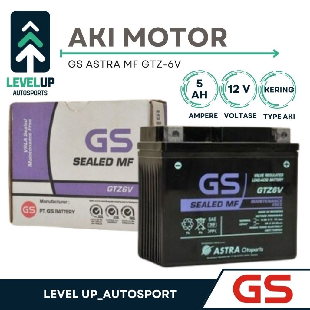 GS ASTRA Battery Type MF (Aki Kering) GSMF-GTZ-6V