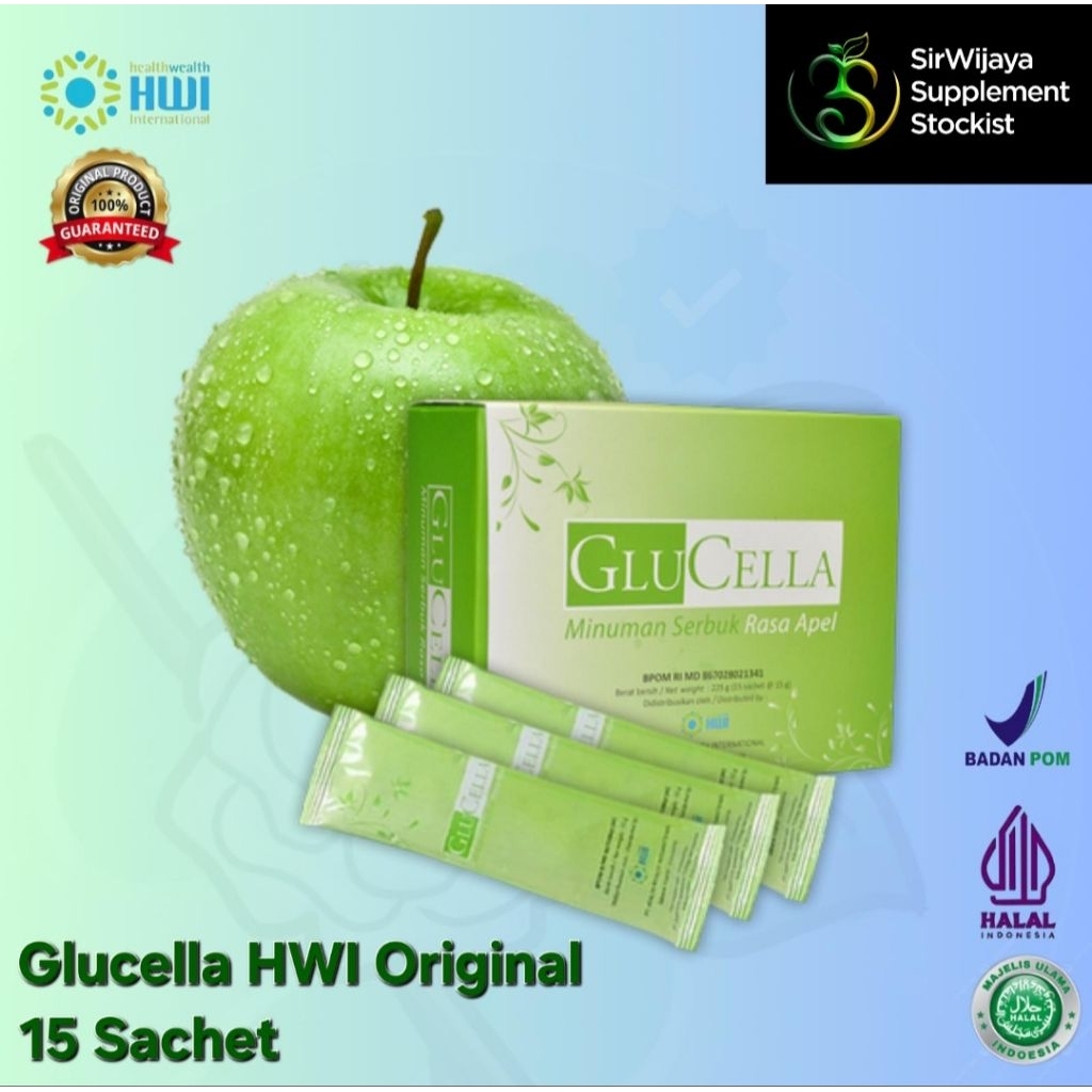 Glucella Collagen Drink Minuman Serbuk Kolagen HWI Original Berfungsi mencerahkan kulit tubuh isi 15